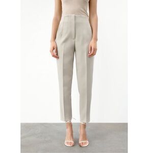 Zara Cream High-Waisted Trousers
